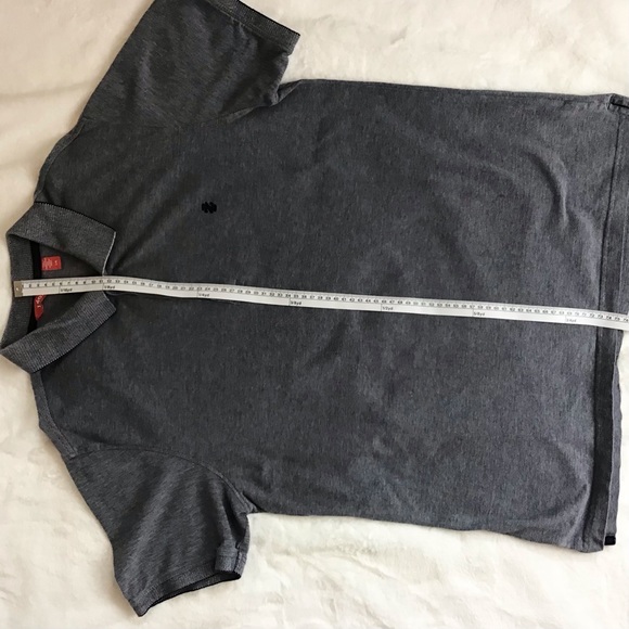 Mens Izod Polo Shirt, short sleeve, large, grey color. - Picture 8 of 8